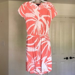 Banana republic coral tropical dress